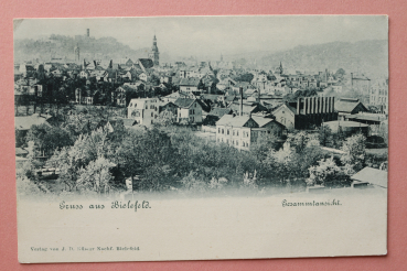 Postcard PC Bielefeld 1900 PanoramaTown architecture NRW